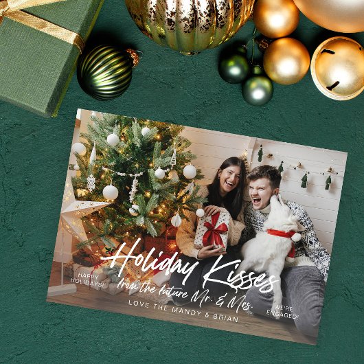Carte Holiday Kisses Future M. & Mme Photo H