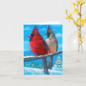 Carte 'Holiday LoveBirds' (Fleur jaune)