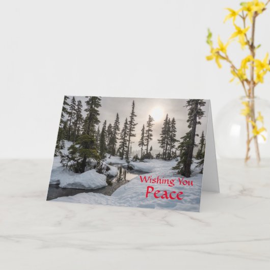 Carte Holiday Peace (Fleur jaune)