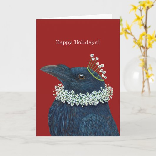 Carte Holiday Raven (Fleur jaune)
