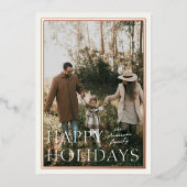 Carte Holiday Simplicity Foil Photo Holiday (Recto)