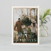 Carte Holiday Simplicity Foil Photo Holiday (Debout devant)