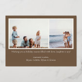 Carte Holiday Simplicity Foil Photo Holiday (Verso)