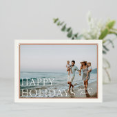 Carte Holiday Simplicity Foil Photo Holiday (Debout devant)