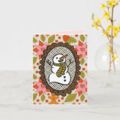 Carte Holiday Snowman Card (Fleur jaune)