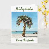 CARTE HOLIDAY WISHES FROM ***THE BEACH**** (Fleur jaune)