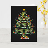 Carte Holiday Xmas Lighting Santa Byss Fish Christmas Tr (Fleur jaune)