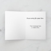 Carte Holing Wolf Silhouette Sympathie pour la perte d'a (Intérieur)