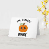 CARTE **HOLLOW INSIDE-DOIT PASSER HALLOWEEN AVEC U** (Fleur jaune)
