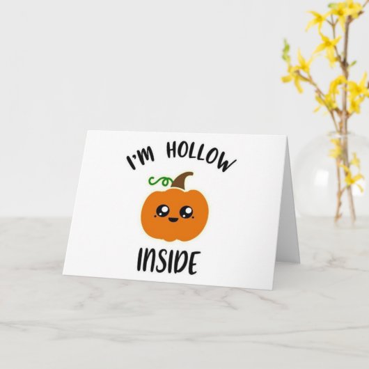 CARTE **HOLLOW INSIDE-DOIT PASSER HALLOWEEN AVEC U** (Fleur jaune)