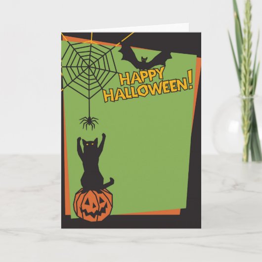 Carte Holloween heureux (Devant)