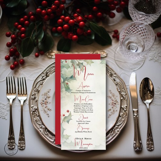 Carte Holly d'hiver et Berries
