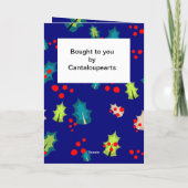 Carte Holly et Berries modifiables (Dos)