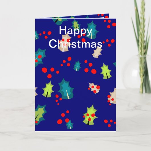 Carte Holly et Berries modifiables (Devant)