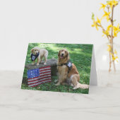 Carte Holly et chiot (Fleur jaune)