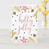 Carte Holly Jolly Christmas (Fleur jaune)