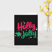Carte Holly Jolly Christmas  (Fleur jaune)