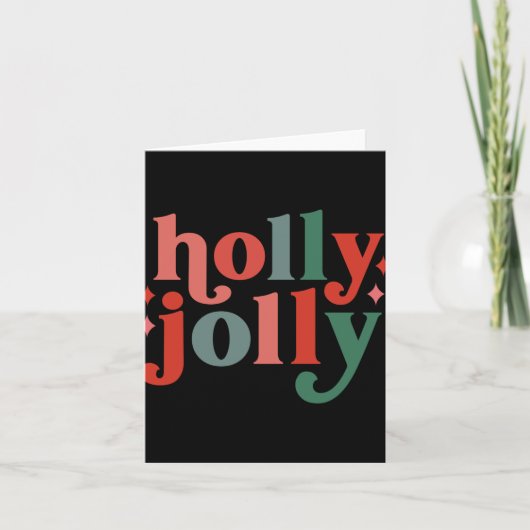 Carte Holly Jolly Retro Holiday Tygraphy Toddler T Shirt (Devant)