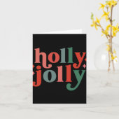 Carte Holly Jolly Retro Holiday Tygraphy Toddler T Shirt (Fleur jaune)