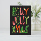 Carte HOLLY JOLLY XMAS Sweet Holidays Noël (Debout devant)