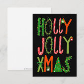 Carte HOLLY JOLLY XMAS Sweet Holidays Noël (Devant / Derrière)