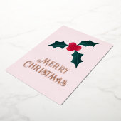 Carte Holly Joyer Noël Foil (Rotation)