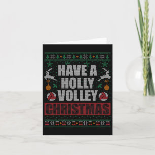 Carte Holly Volley Volley Volleyball laids Noël Noël Men