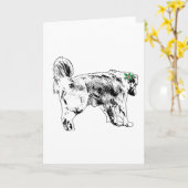 Carte Holly Wink Retriever (Fleur jaune)