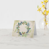 Carte Holly Wreath (Fleur jaune)