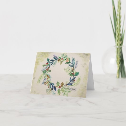 Carte Holly Wreath (Devant)