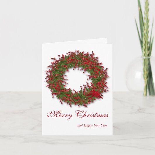 Carte Holly Wreath (Devant)