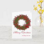 Carte Holly Wreath (Fleur jaune)