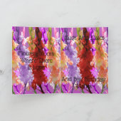 Carte Hollyhock Fleurit D'Élégance, Anniversaire (Intérieur)