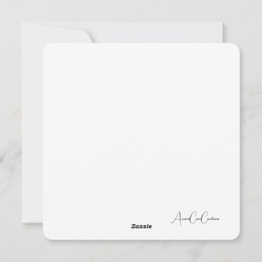 Carte Hollyhock Flower personnalisable (Dos)