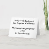 Carte Hollywood Blvd. Tattoo (Dos)