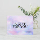 Carte Holographie de luxe minimaliste gras (Debout devant)