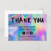 Carte Holographique Couleur Maj Merci Média Insertion (Devant / Derrière)