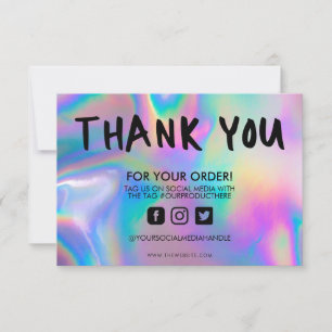 Carte Holographique Couleur Maj Merci Média Insertion