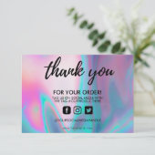 Carte Holographique Couleur Maj Merci Média Insertion (Debout devant)