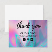 Carte Holographique Couleur Maj Merci Média Insertion (Devant / Derrière)