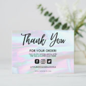 Carte Holographique Couleur Maj Merci Média Insertion (Debout devant)