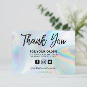 Carte Holographique Couleur Maj Merci Média Insertion (Debout devant)