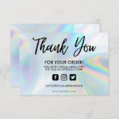 Carte Holographique Couleur Maj Merci Média Insertion (Devant / Derrière)