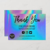 Carte Holographique Couleur Maj Merci Média Insertion (Devant / Derrière)