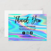 Carte Holographique Couleur Maj Merci Média Insertion (Devant / Derrière)