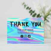 Carte Holographique Couleur Maj Merci Média Insertion (Debout devant)