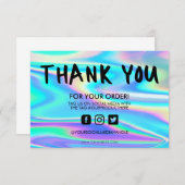 Carte Holographique Couleur Maj Merci Média Insertion (Devant / Derrière)