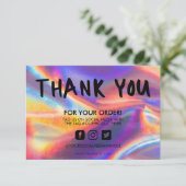 Carte Holographique Couleur Maj Merci Média Insertion (Debout devant)