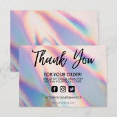 Carte Holographique Couleur Maj Merci Média Insertion (Devant / Derrière)