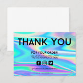 Carte Holographique Couleur Maj Merci Média Insertion (Devant / Derrière)